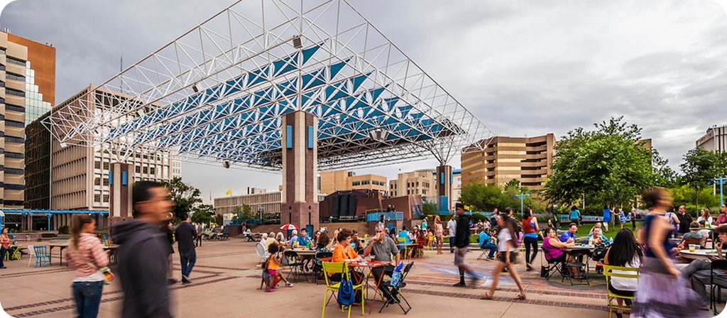 People at a community festival